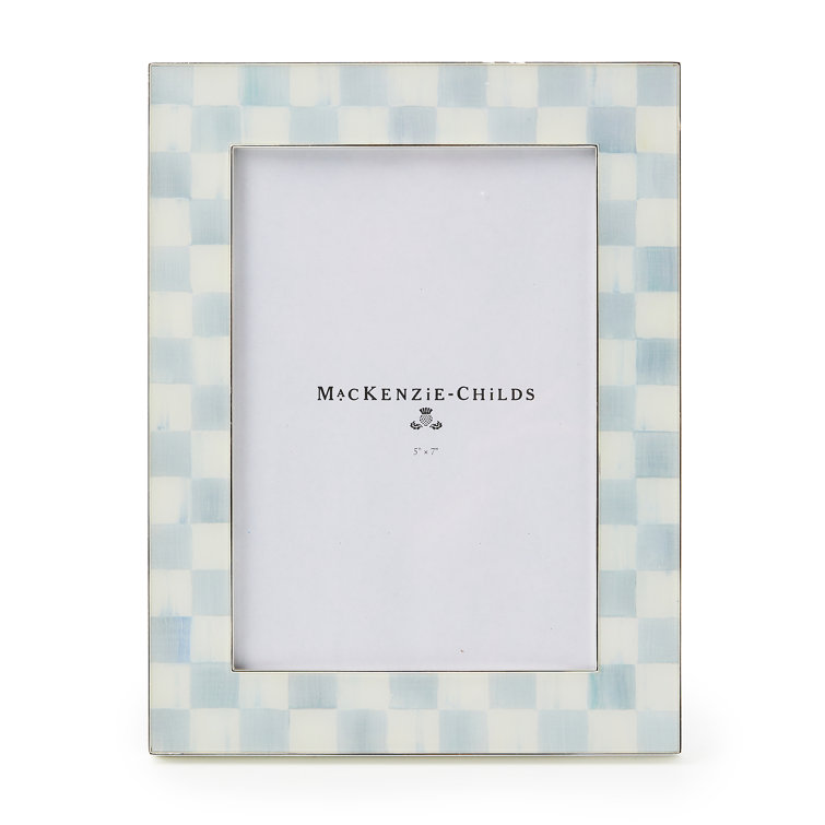 Sterling Check Silver 5x7 Tabletop Picture Frame