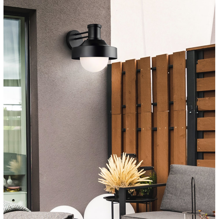Baylor Black 11'' Direct Wired Outdoor Lantern