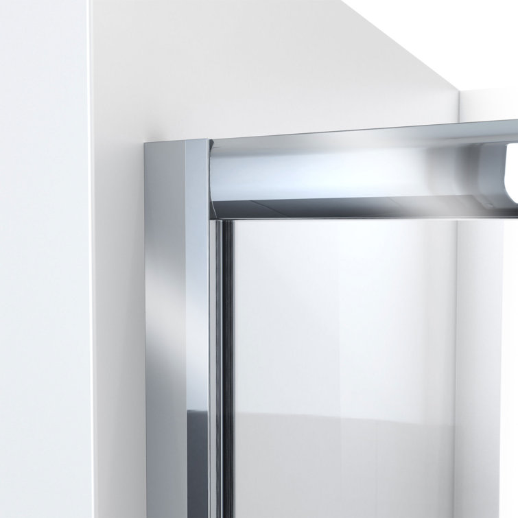 Levantine 56-60 x 72 Chrome Semi-Frameless Sliding Shower Door