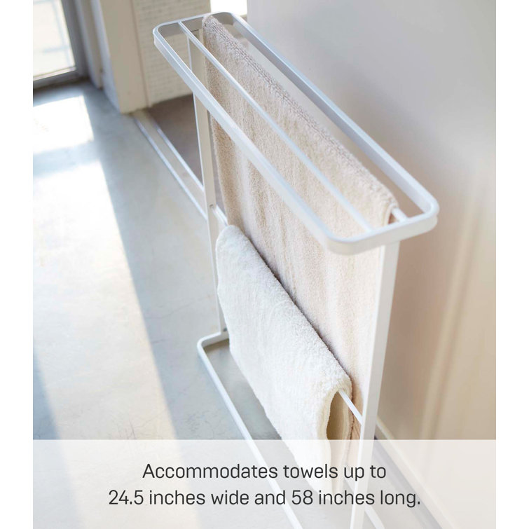 White Steel Modern Bathroom Towel Stand
