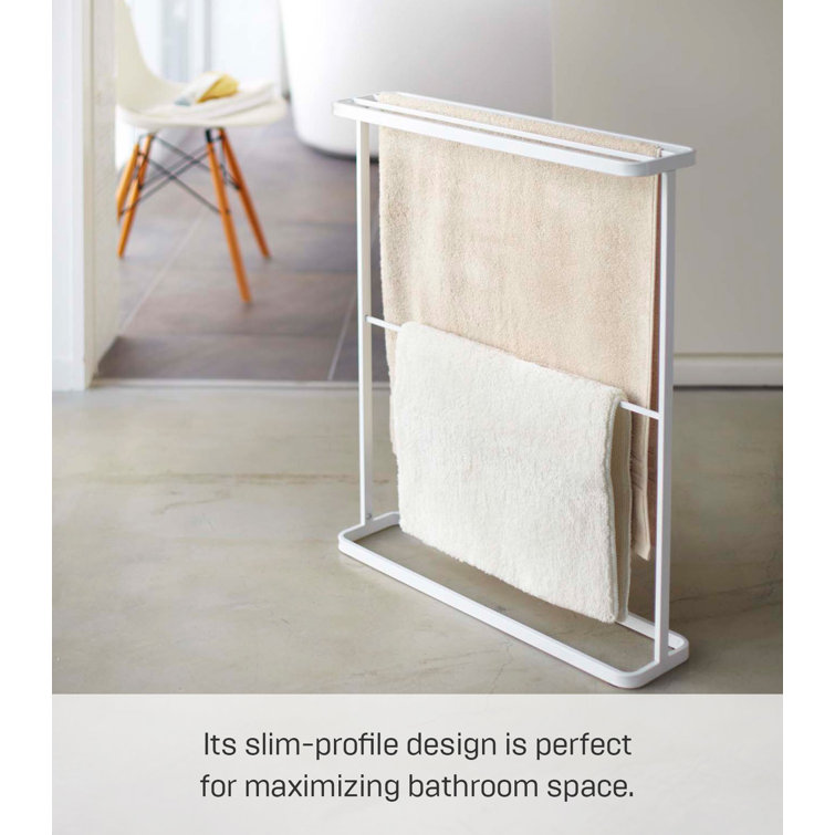 White Steel Modern Bathroom Towel Stand