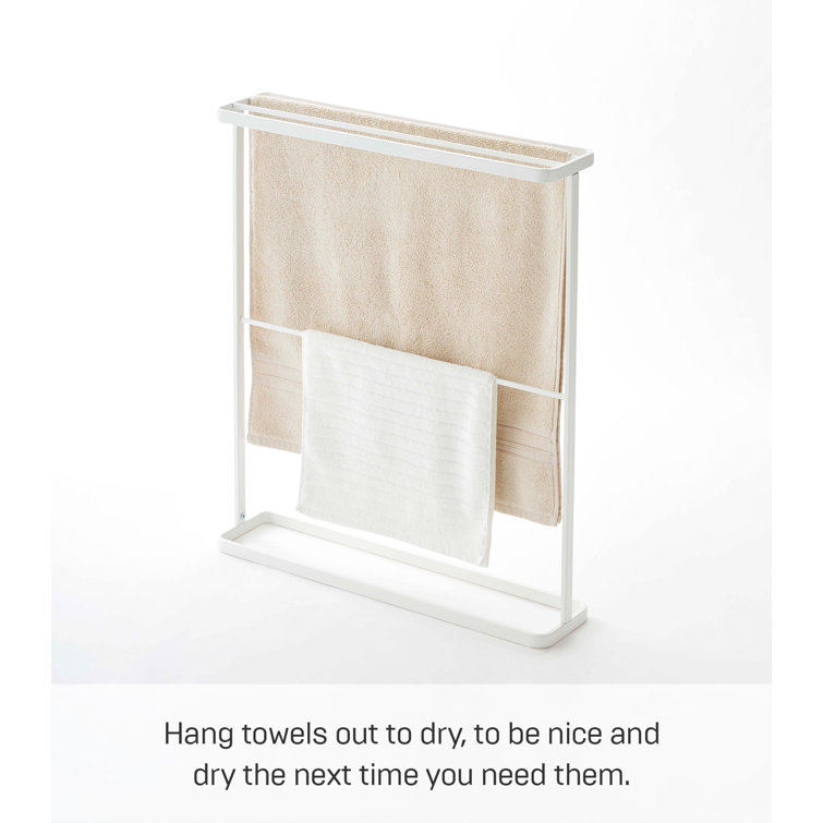 White Steel Modern Bathroom Towel Stand