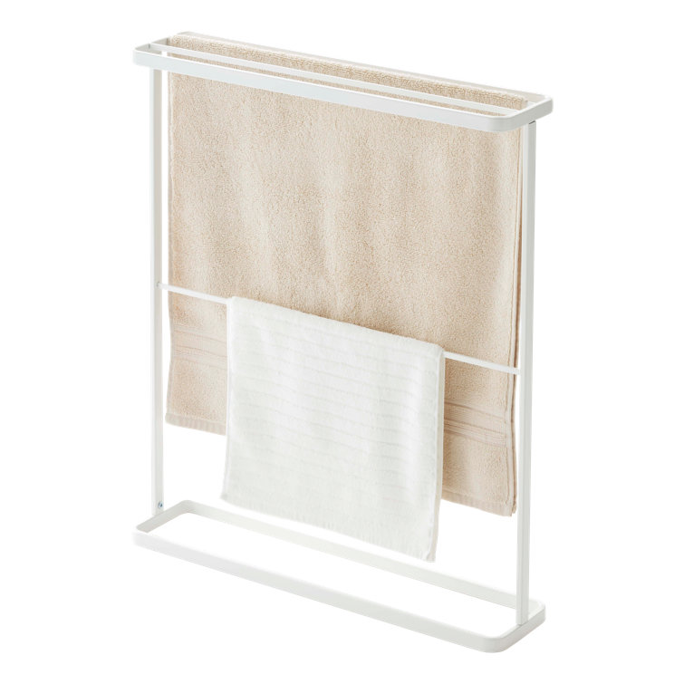 White Steel Modern Bathroom Towel Stand