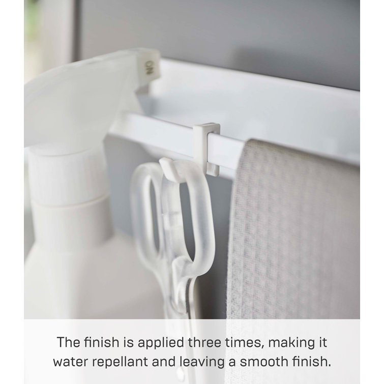 White Steel Wall Mounted Magnetic Kitchen Towel Hanger