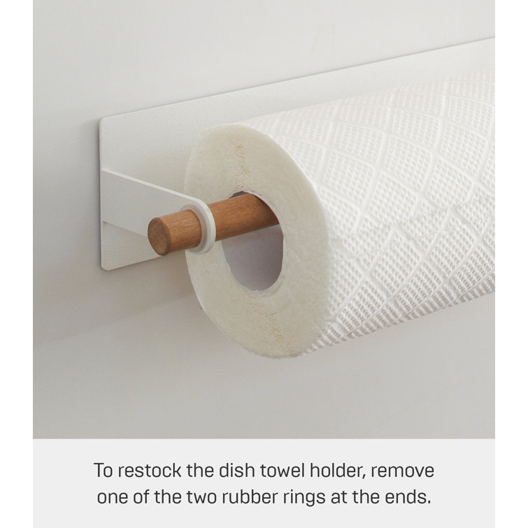 Tosca White Steel Magnetic Paper Towel Holder