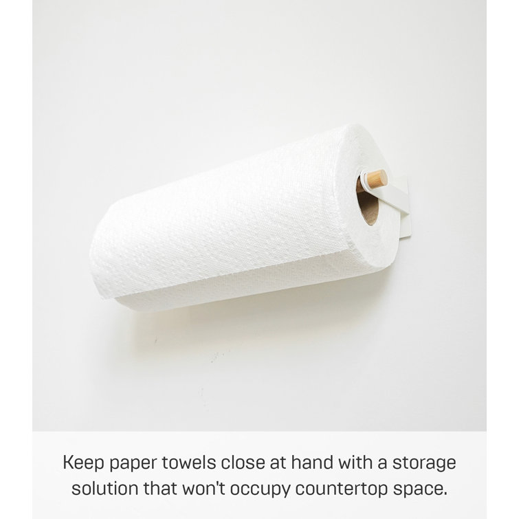Tosca White Steel Magnetic Paper Towel Holder