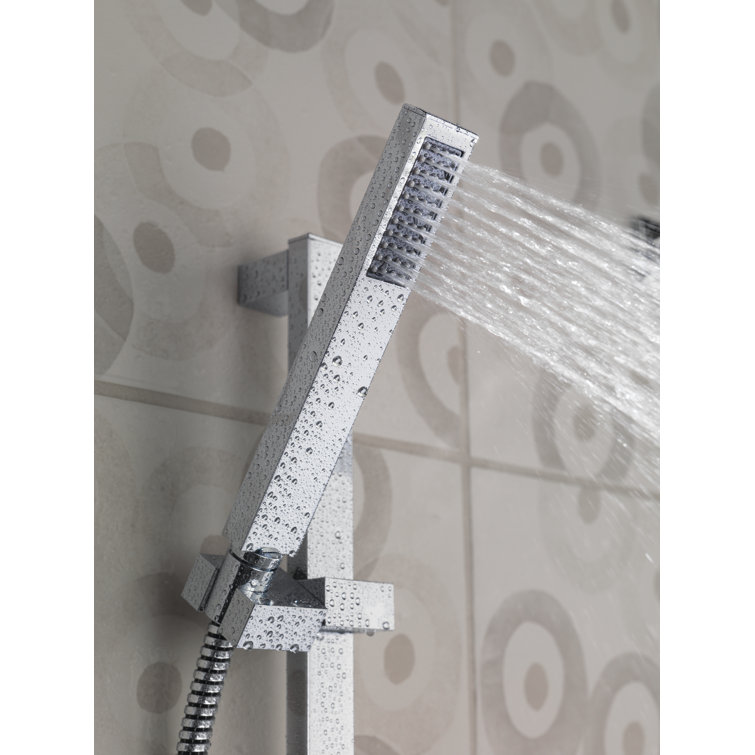 Chrome Adjustable Height Wall Mounted Handheld Shower