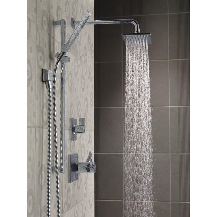 Chrome Adjustable Height Wall Mounted Handheld Shower