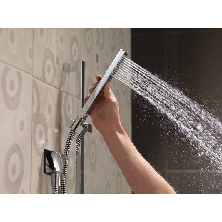 Chrome Adjustable Height Wall Mounted Handheld Shower
