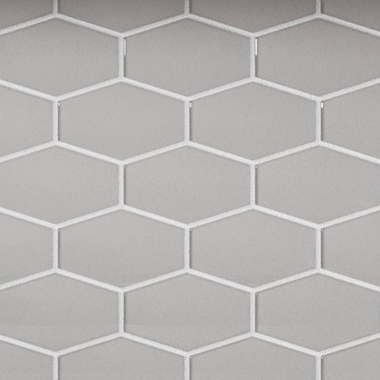 Marsh Gloss Elongated Hexagon Glass Mosaic Tile