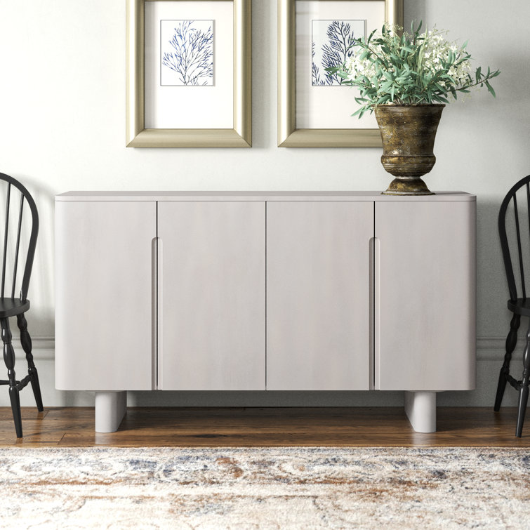 Crew 59'' White Mango Wood 4-Door Sideboard