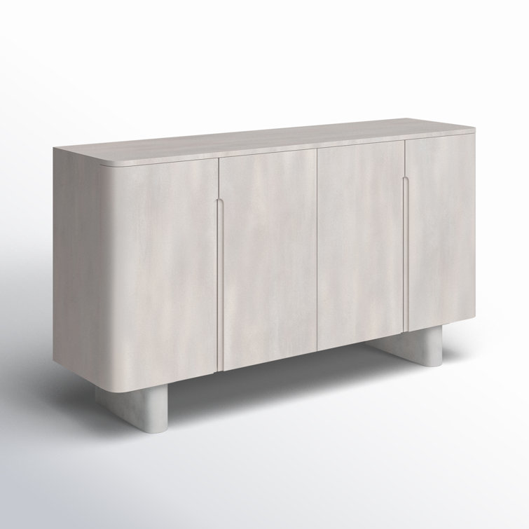 Crew 59'' White Mango Wood 4-Door Sideboard