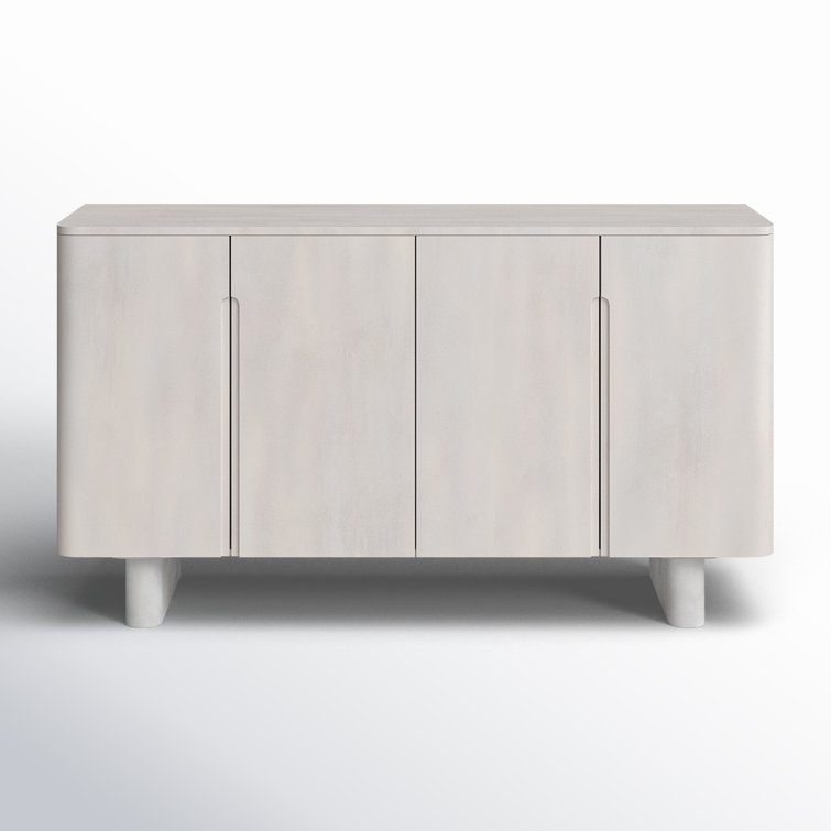 Crew 59'' White Mango Wood 4-Door Sideboard