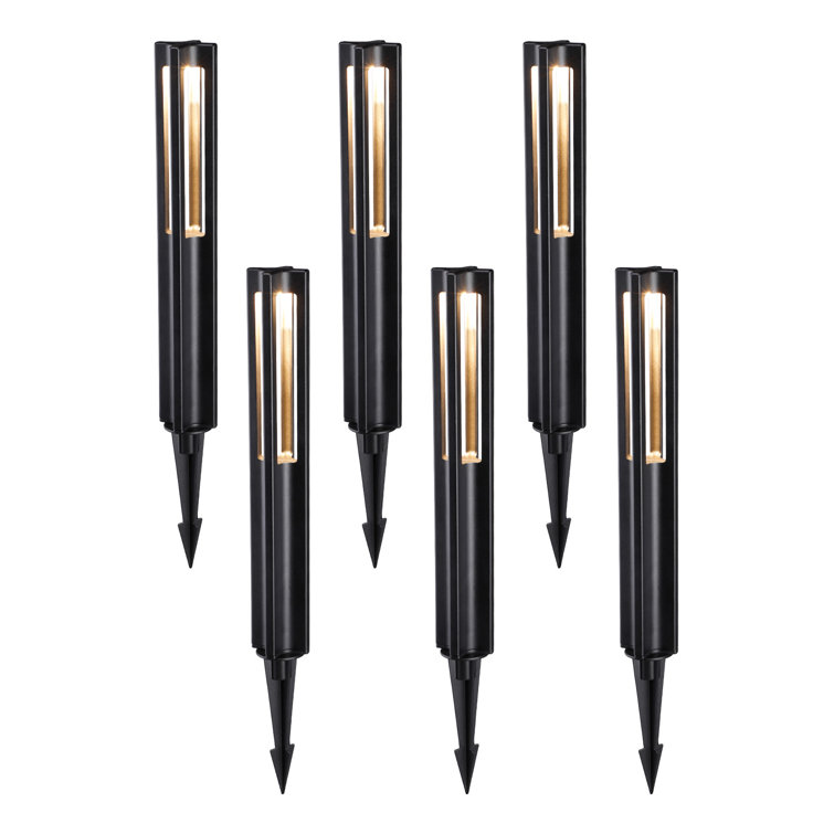 Black Aluminum LED Pathway Lights Multipack with Warm White Glow