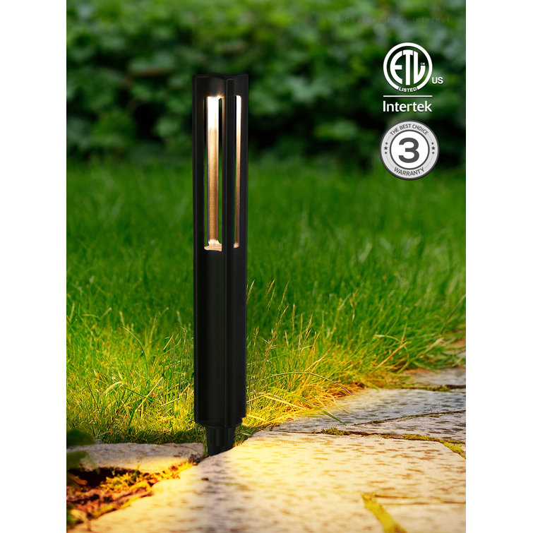 Black Aluminum LED Pathway Lights Multipack with Warm White Glow