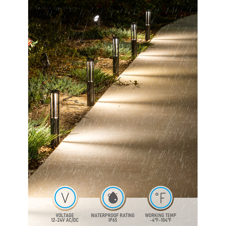 Black Aluminum LED Pathway Lights Multipack with Warm White Glow