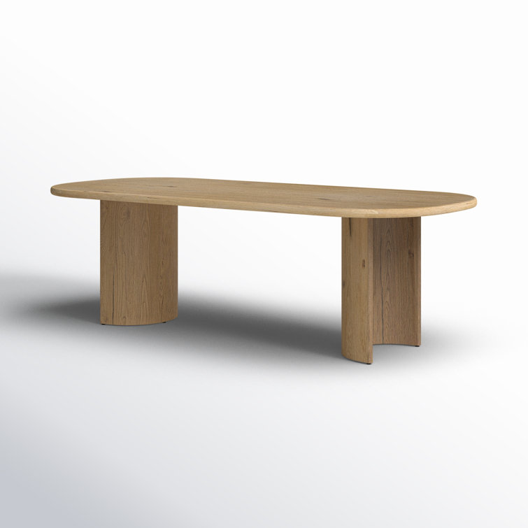 Worn Oak Veneer Oval Extendable Dining Table