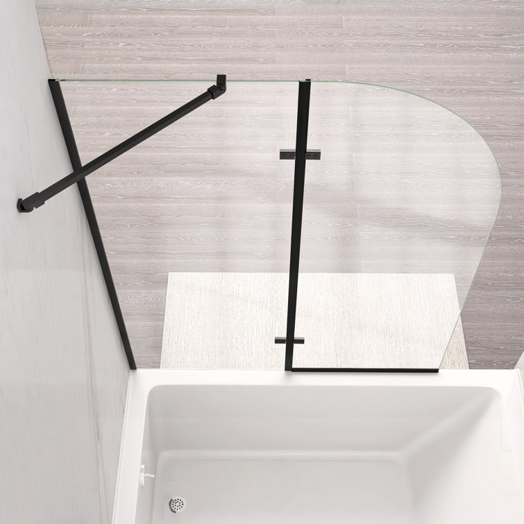 48'' W x 58'' H Clear Tempered Glass Frameless Bathtub Door
