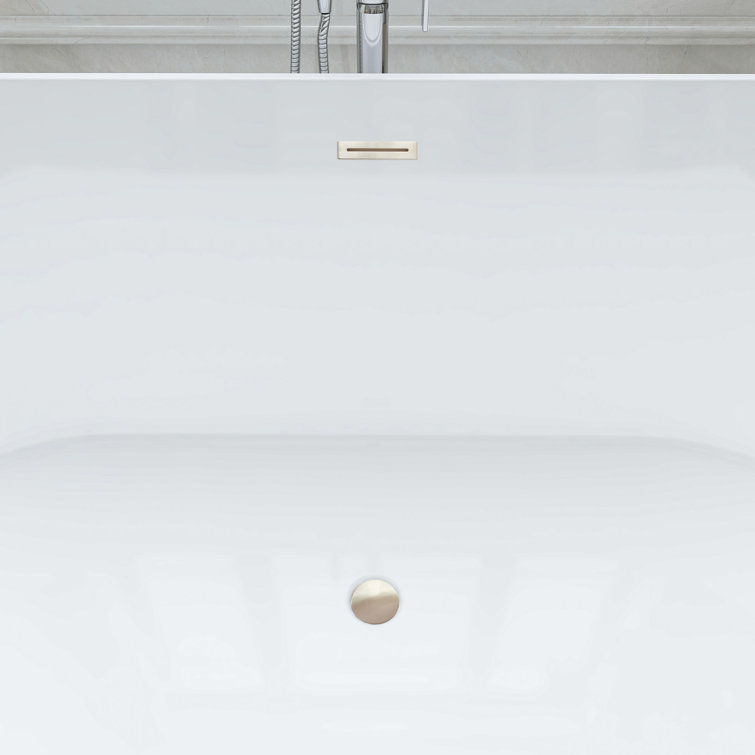 Iris 59" White Freestanding Acrylic Soaking Bathtub
