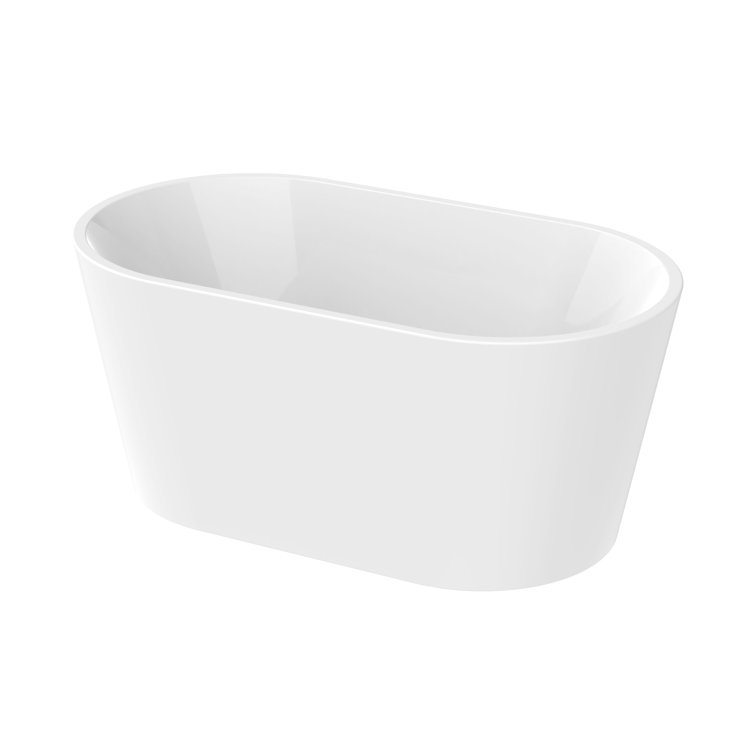 Iris 54" White Acrylic Freestanding Soaking Bathtub