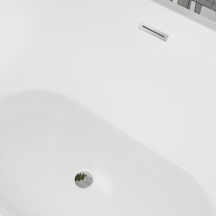 Iris 54" White Acrylic Freestanding Soaking Bathtub