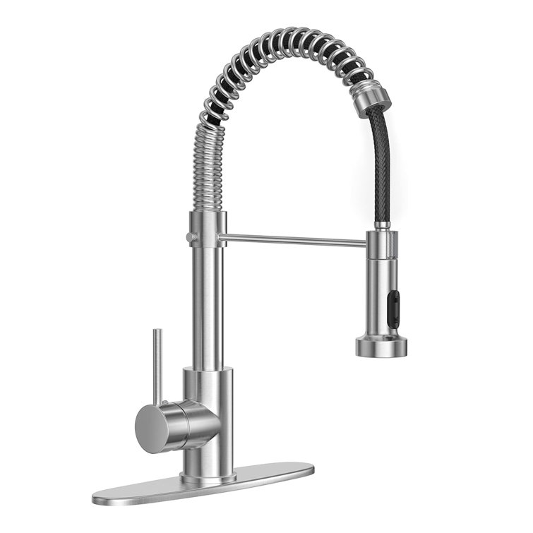 Stainless Steel Pull-Out Spray Kitchen Faucet with Single Handle