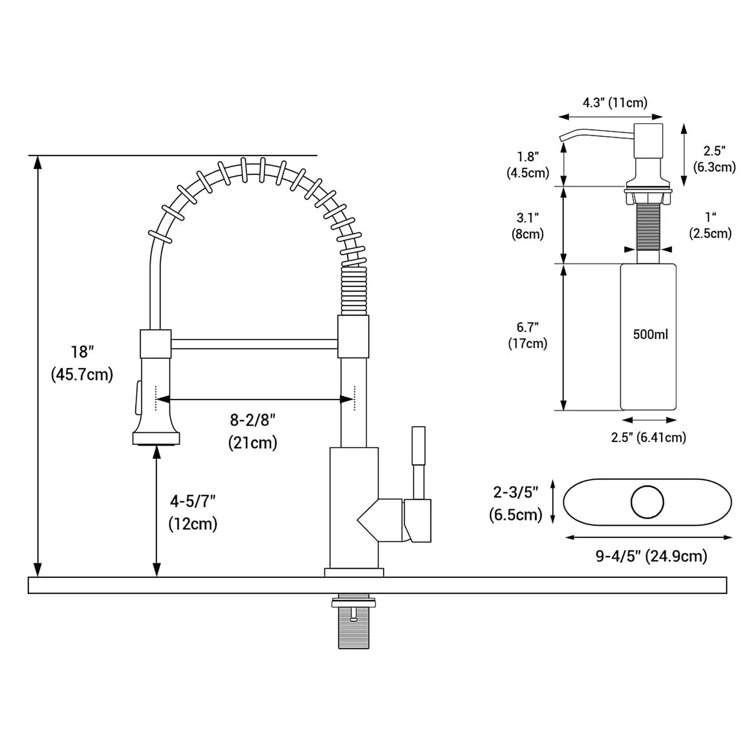 Matte Black High-Arc Kitchen Faucet with Pull-Out Spray