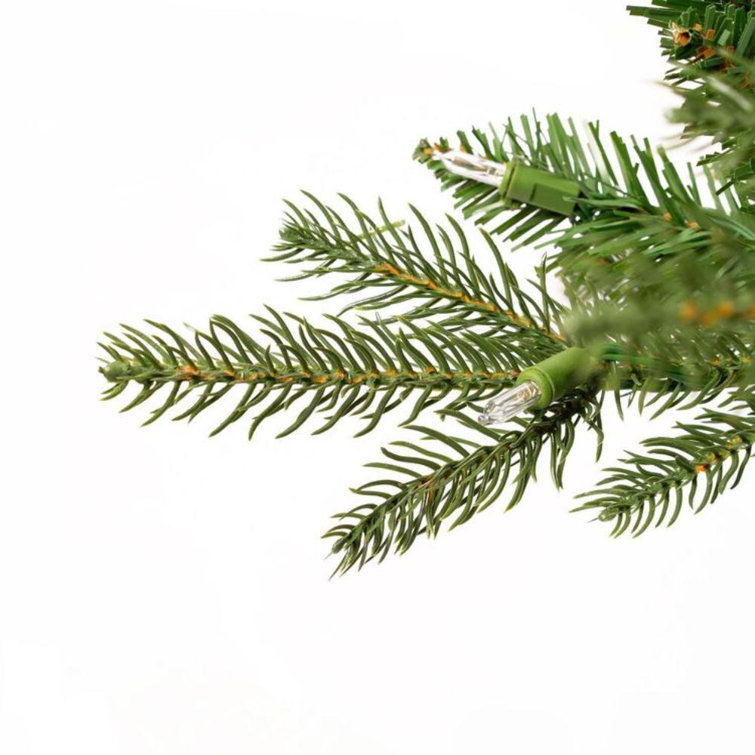 Traditional 4.5ft Prelit Artificial Christmas Tree with Warm Lights and Metal Stand