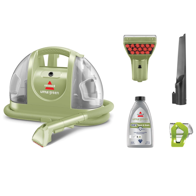 Green Portable Upholstery and Carpet Cleaner with Tools