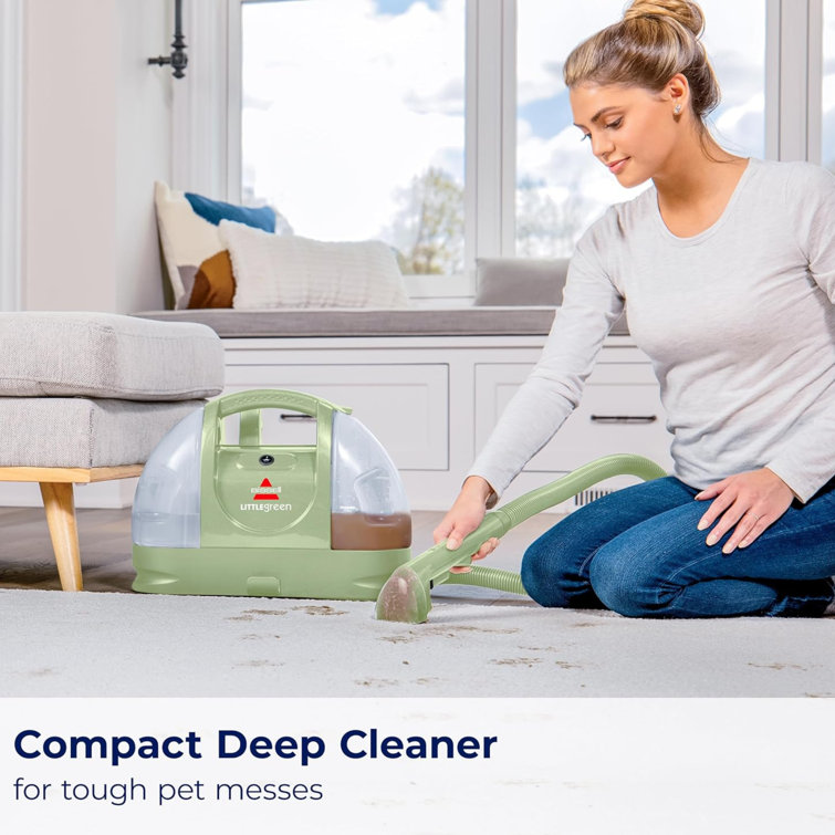 Green Portable Upholstery and Carpet Cleaner with Tools