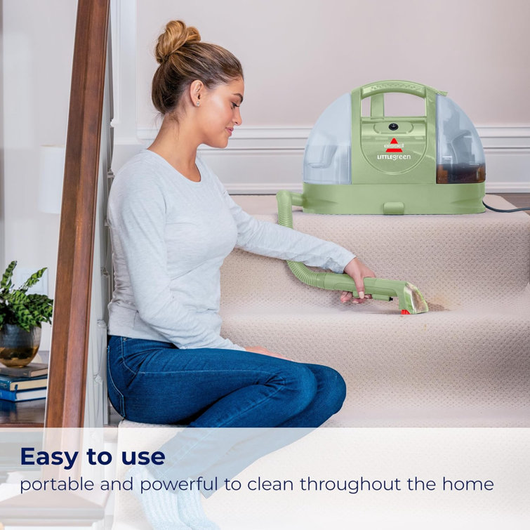 Green Portable Upholstery and Carpet Cleaner with Tools