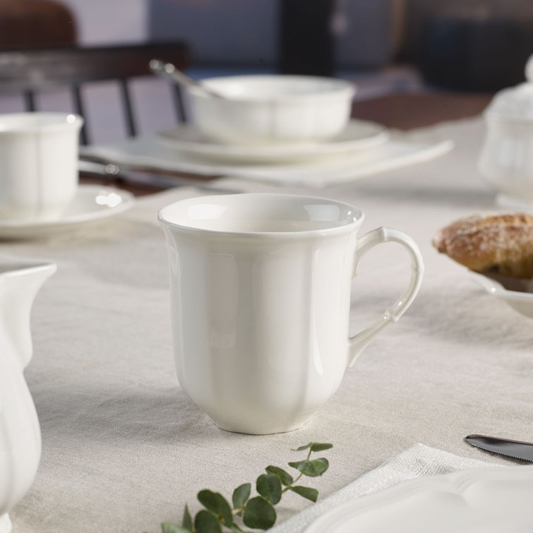 White Ceramic Espresso Cup with Saucer