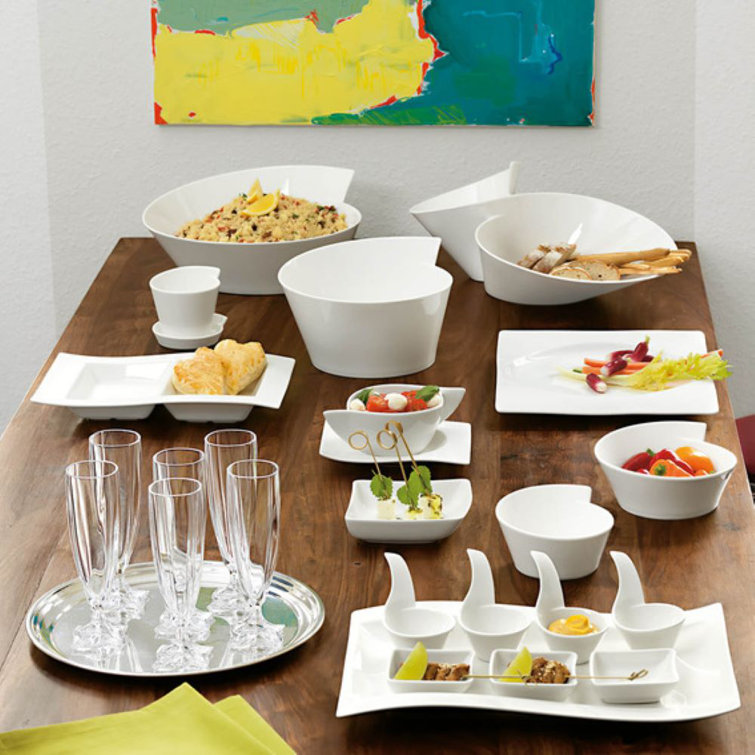 Elegant White Ceramic Square Snack Bowl for Everyday Elegance