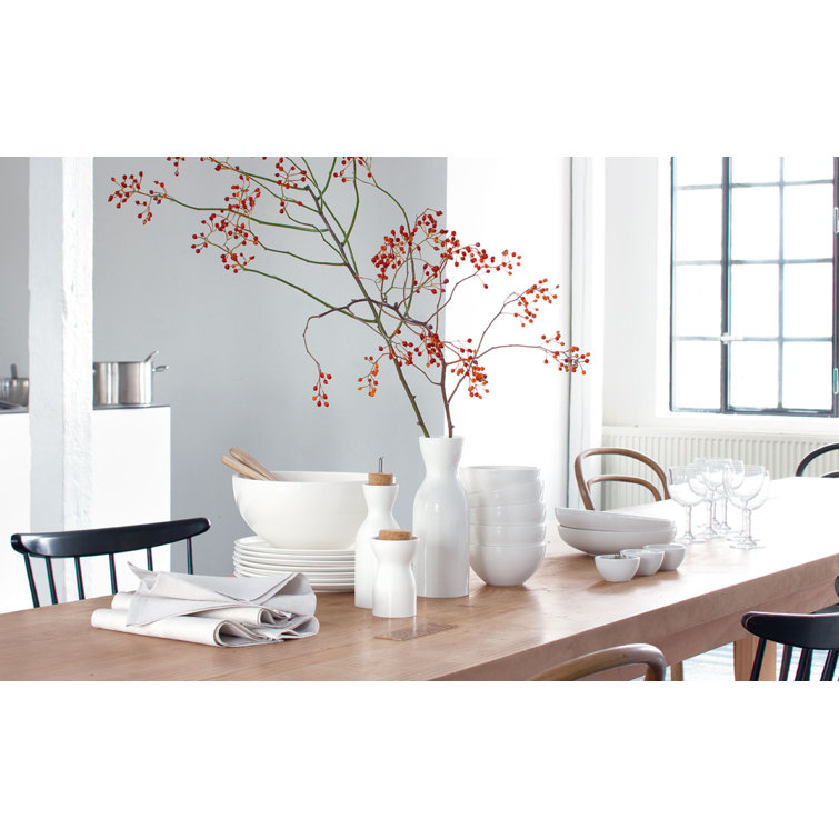 White Porcelain 4-Piece Dinnerware Set, Service for 1