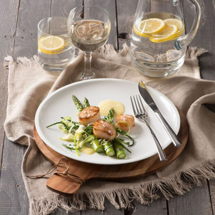 White Porcelain 4-Piece Dinnerware Set, Service for 1