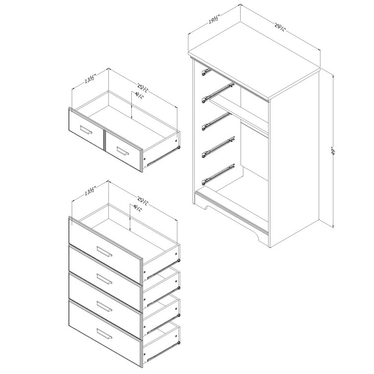 Versa Weathered Oak Vertical 5-Drawer Chest