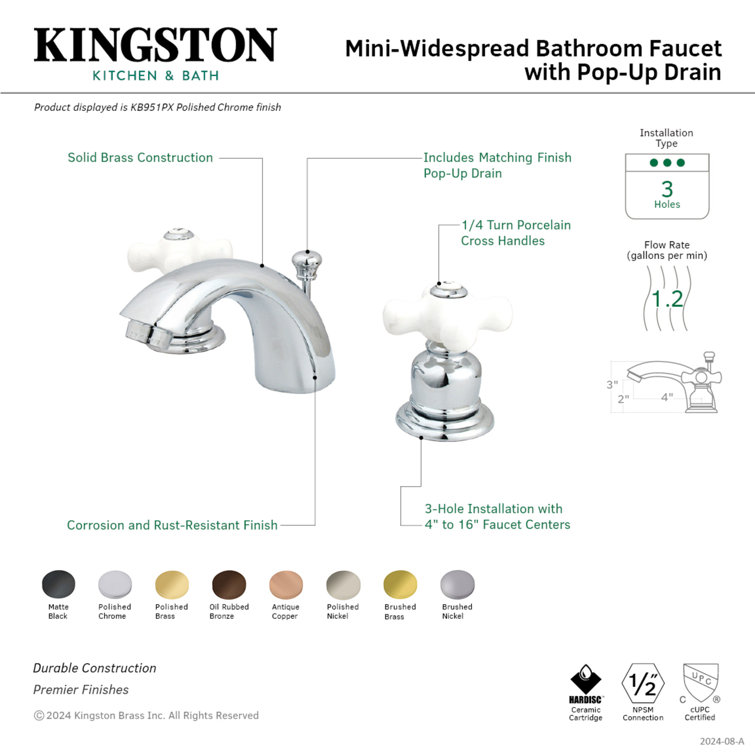 Victorian Mini-Widespread Oil Rubbed Bronze Bathroom Faucet