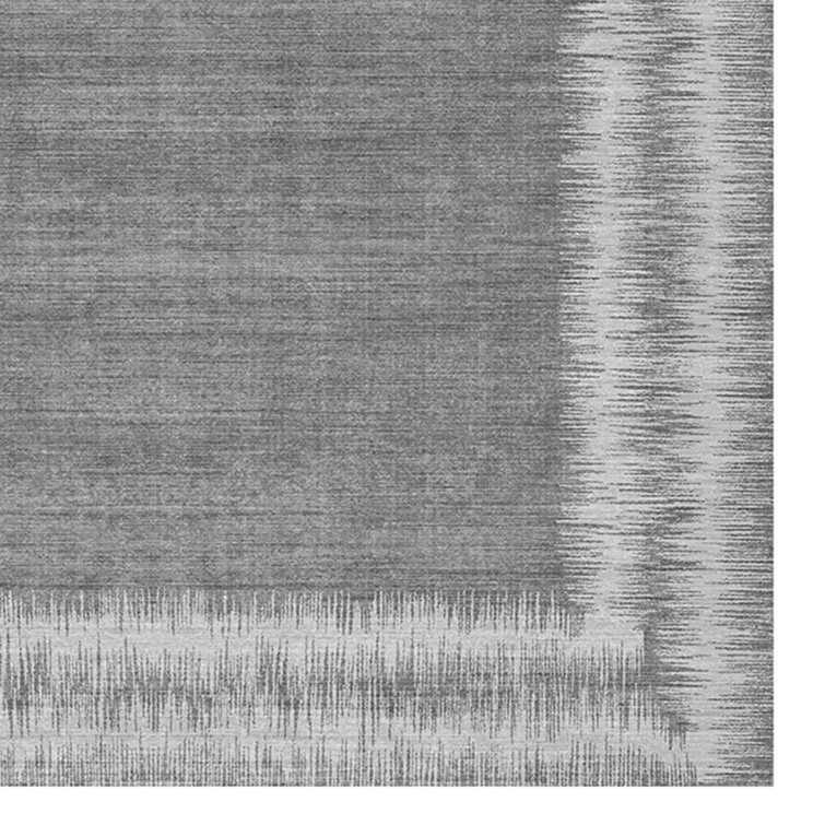 Davina Light Gray Synthetic Washable Non-Slip Area Rug