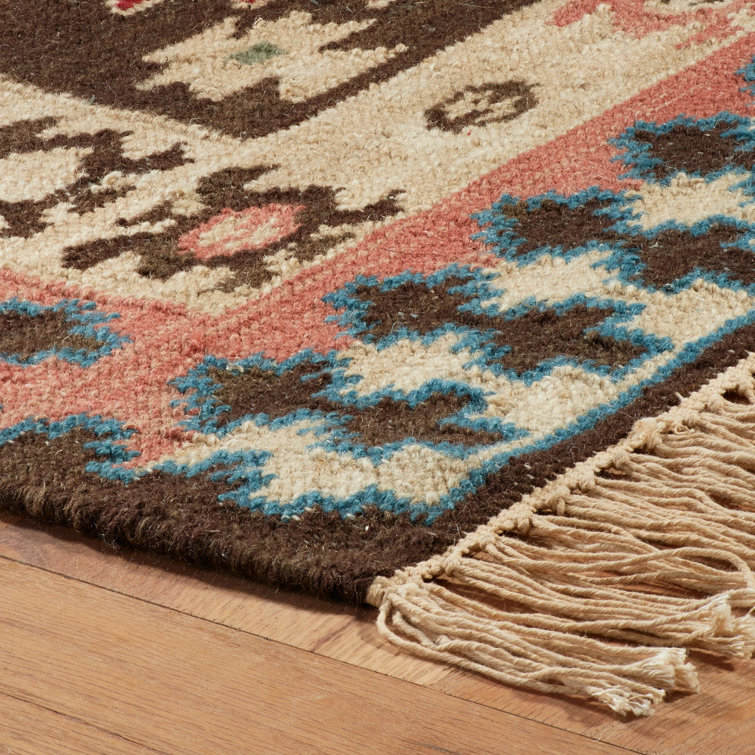 Balsam Kilim Multicolor Handwoven Wool Geometric Rug, 10' x 14'