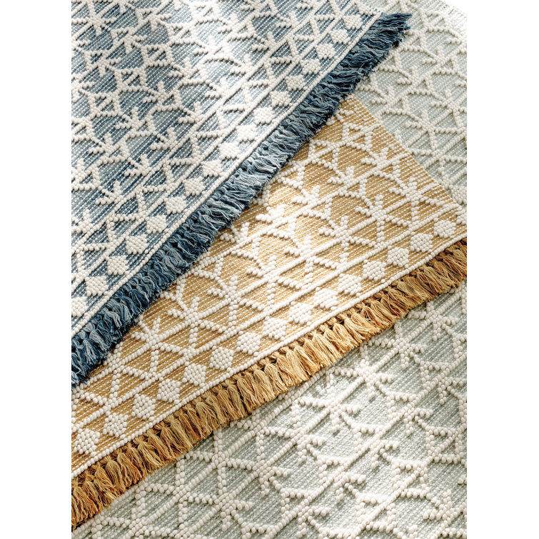 Pembrook Ochre and Ivory Handwoven Wool Runner Rug