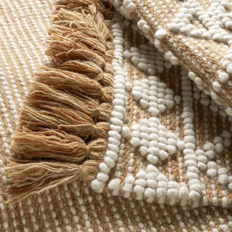 Pembrook Ochre and Ivory Handwoven Wool Runner Rug