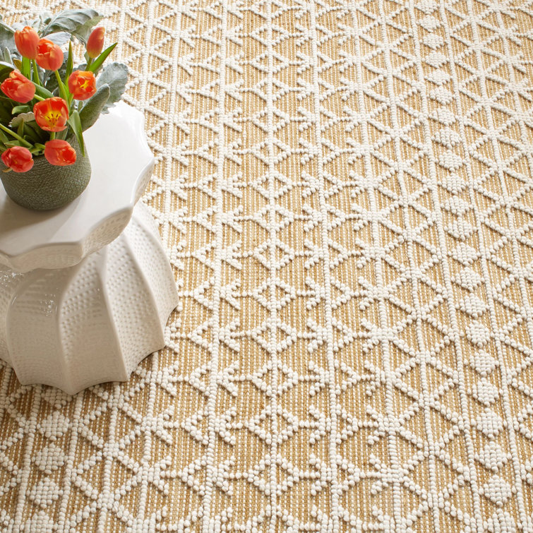 Pembrook Ochre and Ivory Handwoven Wool Runner Rug