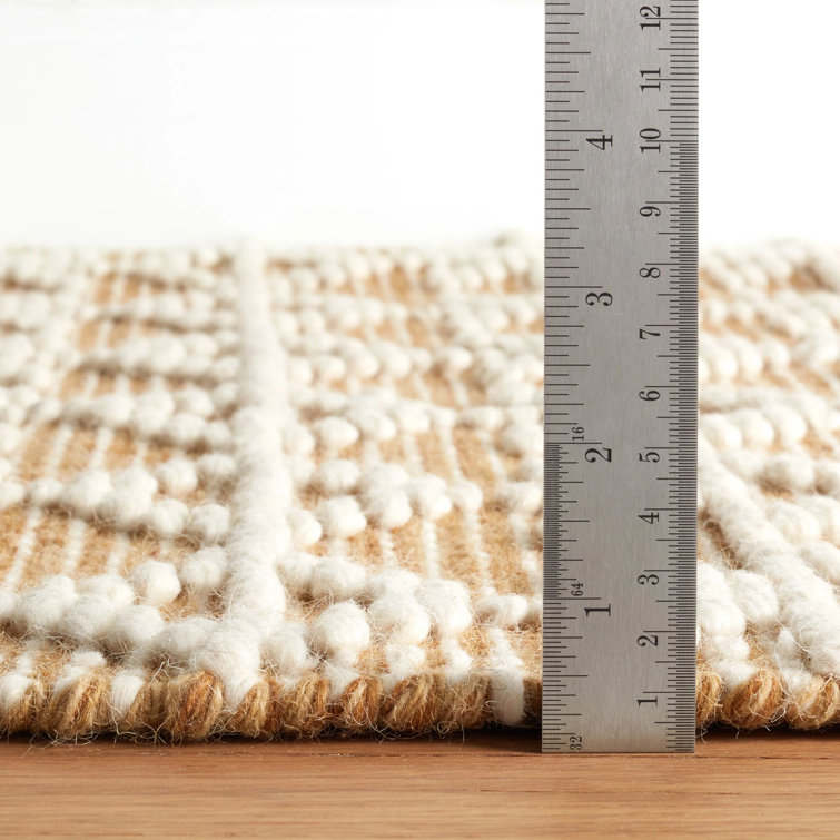 Pembrook Ochre and Ivory Handwoven Wool Runner Rug