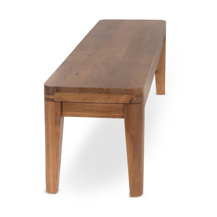 Arno 64" Natural Acacia Wood Indoor Bench