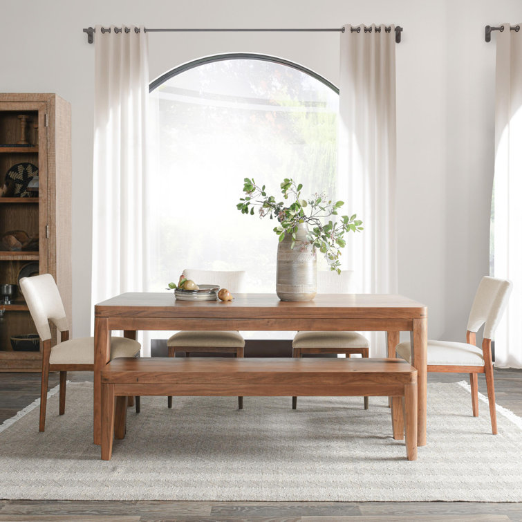 Arno 64" Natural Acacia Wood Indoor Bench