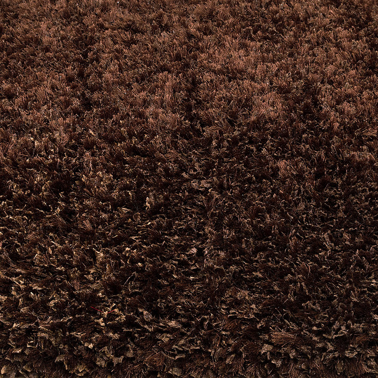 Handmade Brown Viscose Shag Area Rug 5' x 7'