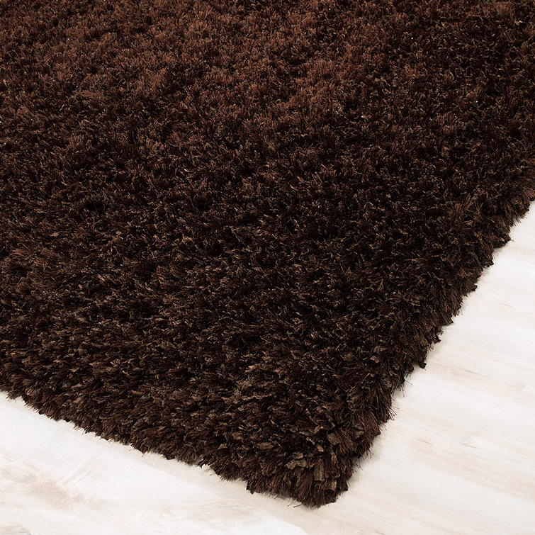 Handmade Brown Viscose Shag Area Rug 5' x 7'