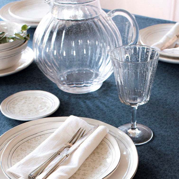 Clear Hand-Blown 9.1 oz Wine Glass Set of 4