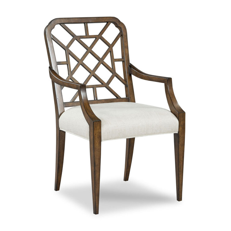 Bordeaux Merrion Linen Upholstered Cross Back Arm Chair