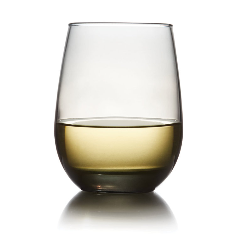 Libbey Classic Smoke Stemless Wine Glasses, Set of 6